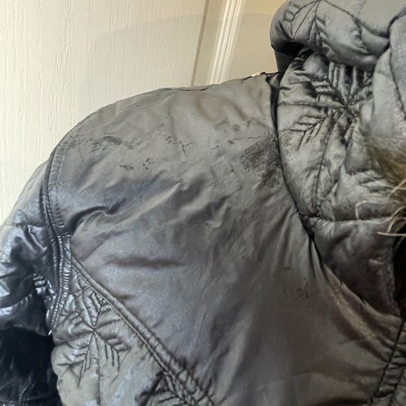 Adidas Respect Me Missy Elliot Jacket Size 14 Fur Hooded Black Puffa Puffer Y2K - Picture 5 of 16